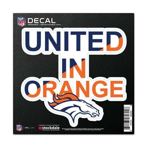 Denver Broncos Decal 6x6 All Surface Slogan - WinCraft