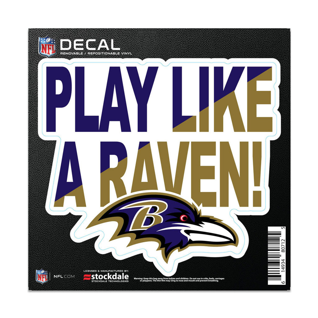 Baltimore Ravens Decal 6x6 All Surface Slogan - Wincraft