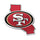 San Francisco 49ers Auto Emblem Acrylic State Shape - WinCraft