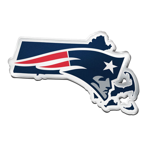 New England Patriots Auto Emblem Acrylic State Shape - Special Order - WinCraft
