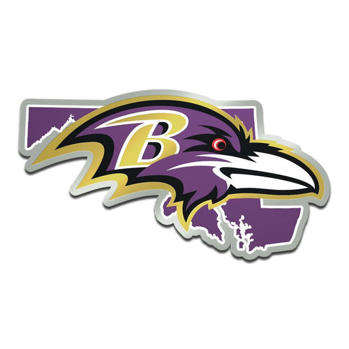 Baltimore Ravens Auto Emblem Acrylic State Shape - WinCraft