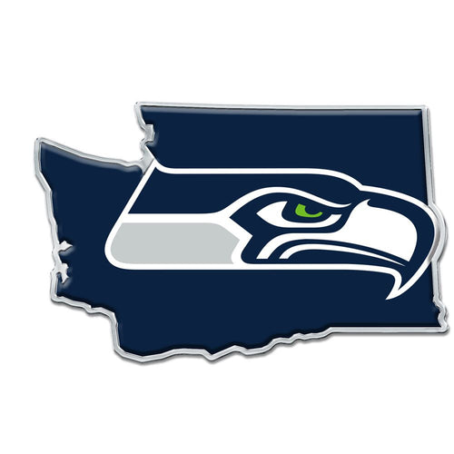 Seattle Seahawks Auto Emblem Acrylic State Shape - Special Order - WinCraft