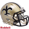New Orleans Saints Helmet Riddell Replica Mini Speed Style 1976-1999 T/B - Riddell
