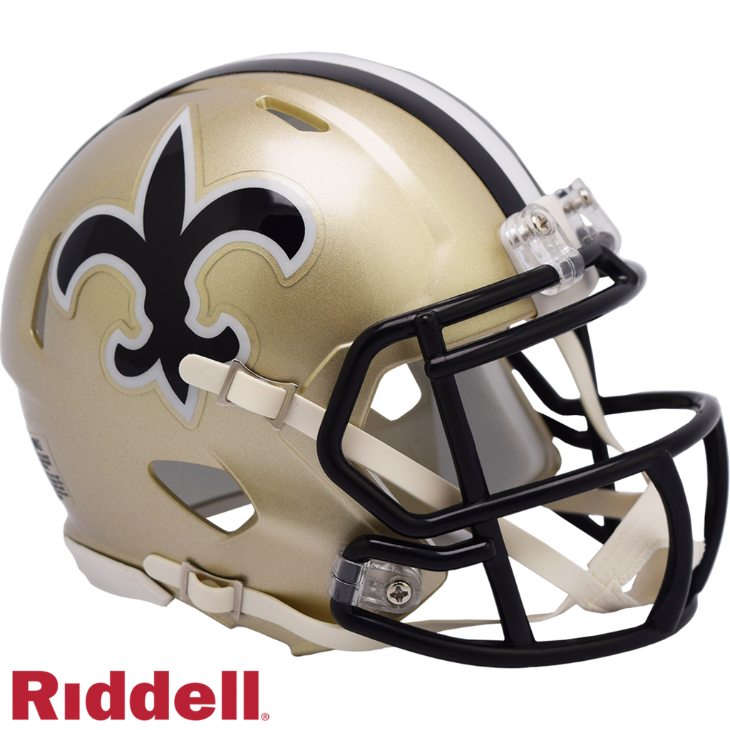 New Orleans Saints Helmet Riddell Replica Mini Speed Style 1976-1999 T/B - Riddell