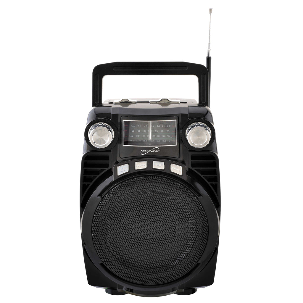 Supersonic  Bluetooth Portable 4 Band Radio in Black