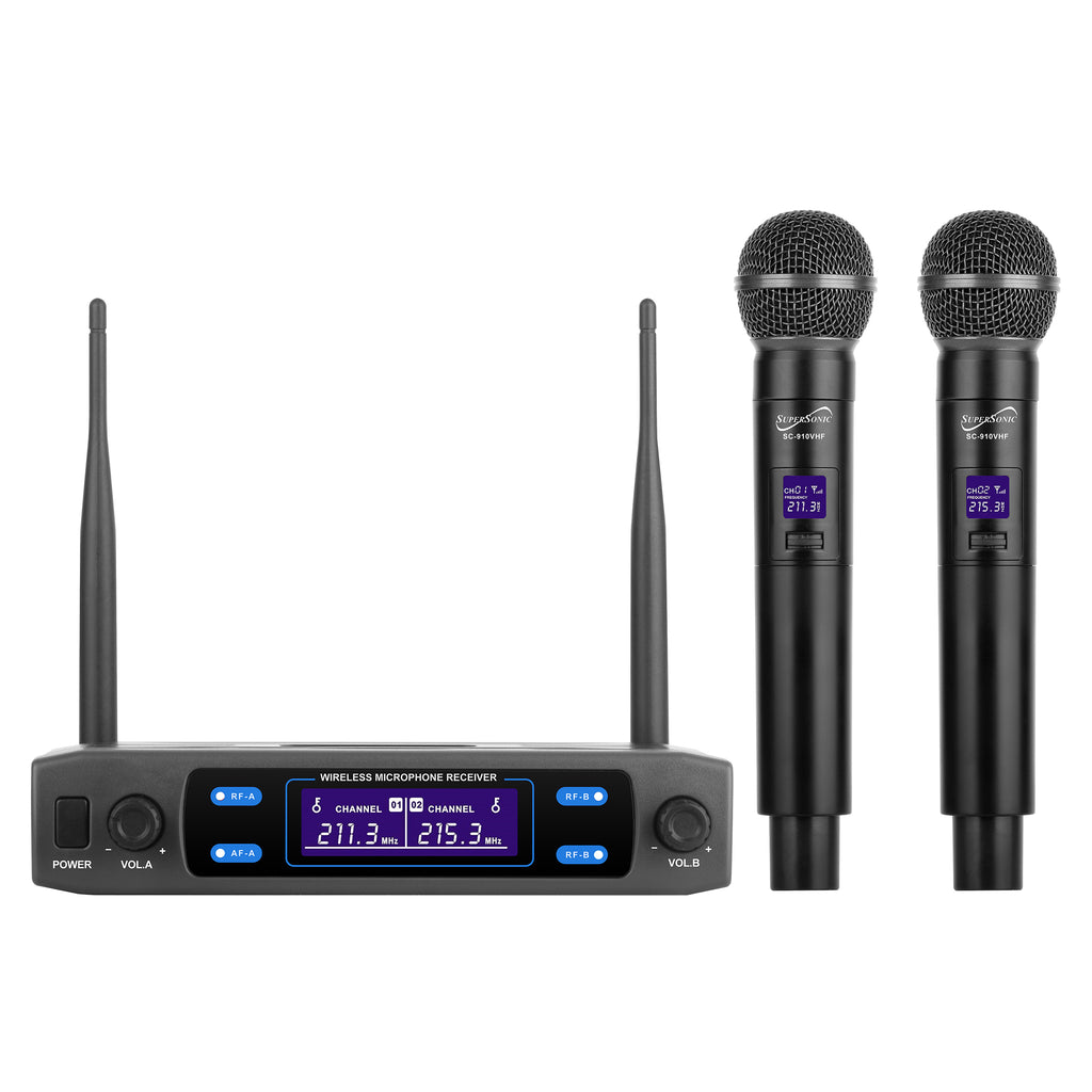 Supersonic SuperSonic VHF Dual Channel Wireless Microphone System