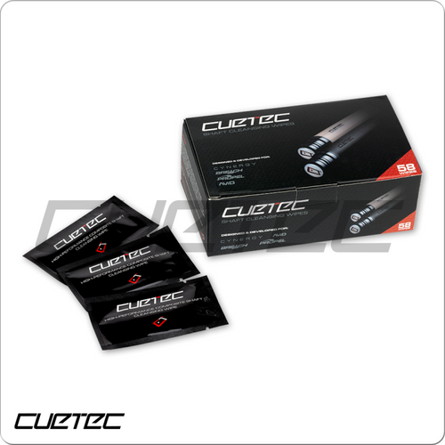 Cuetec Cynergy SPCTW58 Shaft Wipes - 58ct Box Pool Cues