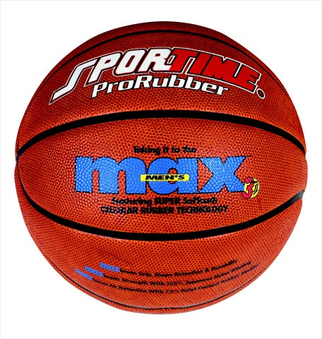 Sportime 017075 Max Junior 27.5 In. Prorubber Basketball- Tan