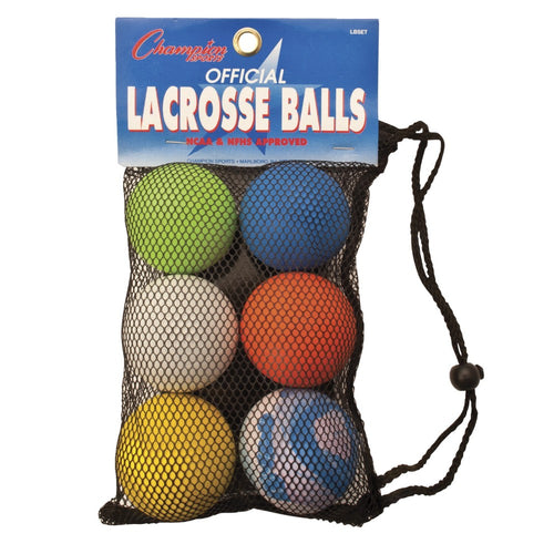 Champion 025373 High-Quality Official LaCrosse Balls -Set Of 6