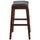 30'' High Backless Cappuccino Wood Barstool with Black LeatherSoft Saddle Seat - Flash Furniture
