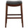 30'' High Backless Cappuccino Wood Barstool with Black LeatherSoft Saddle Seat - Flash Furniture