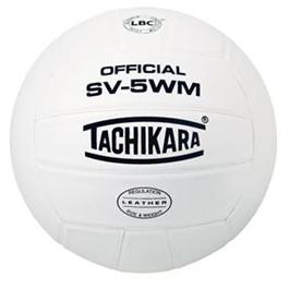 Tachikara SV5WM Full Grain Leather VolleyBall - White