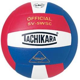 Tachikara SV5WSC.SWR Sensi-Tec Composite High Performance Volleyball - Scarlet-White-Royal