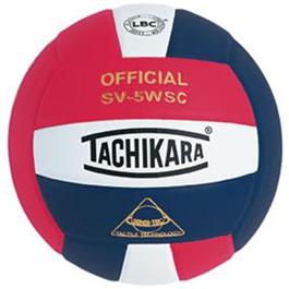 Tachikara SV5WSC.SWN Sensi-Tec Composite High Performance Volleyball - Scarlet-White-Navy