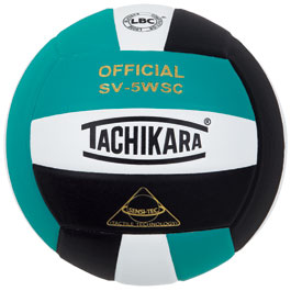 Tachikara SV5WSC.TWB Sensi-Tec Composite High Performance Volleyball - Teal-White-Black