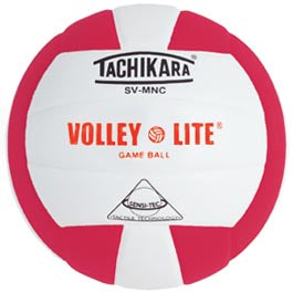 Tachikara SVMNC.SCW Volley-Lite Volleyball - Scarlet-White