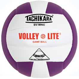 Tachikara SVMNC.PRW Volley-Lite Volleyball - Purple-White