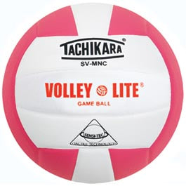 Tachikara SVMNC.PKW Volley-Lite Volleyball - Pink-White