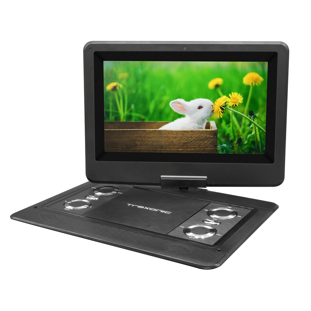 Trexonic Refurbished  12.5 Inch Portable TV+DVD Player with Color TFT LED Screen and USB/HD/AV Inputs - Factory Reconditioned