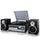 Trexonic  3-Speed Turntable With CD Player, FM Radio, Bluetooth, USB/SD Recording and Wired Shelf Speakers - Factory Reconditioned