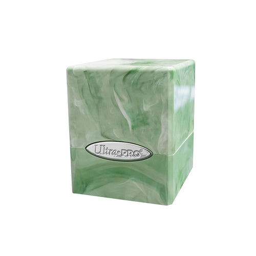 Up Satin Collection - Ultra Pro: Marble Satin Cube: Lime Green And White