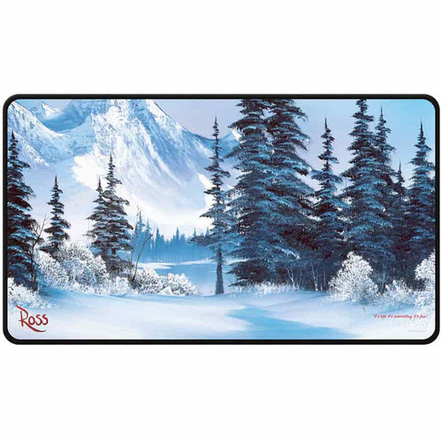 Ultra Pro: Bob Ross Winter Paradise: Black Stitched Playmat Pre-Order