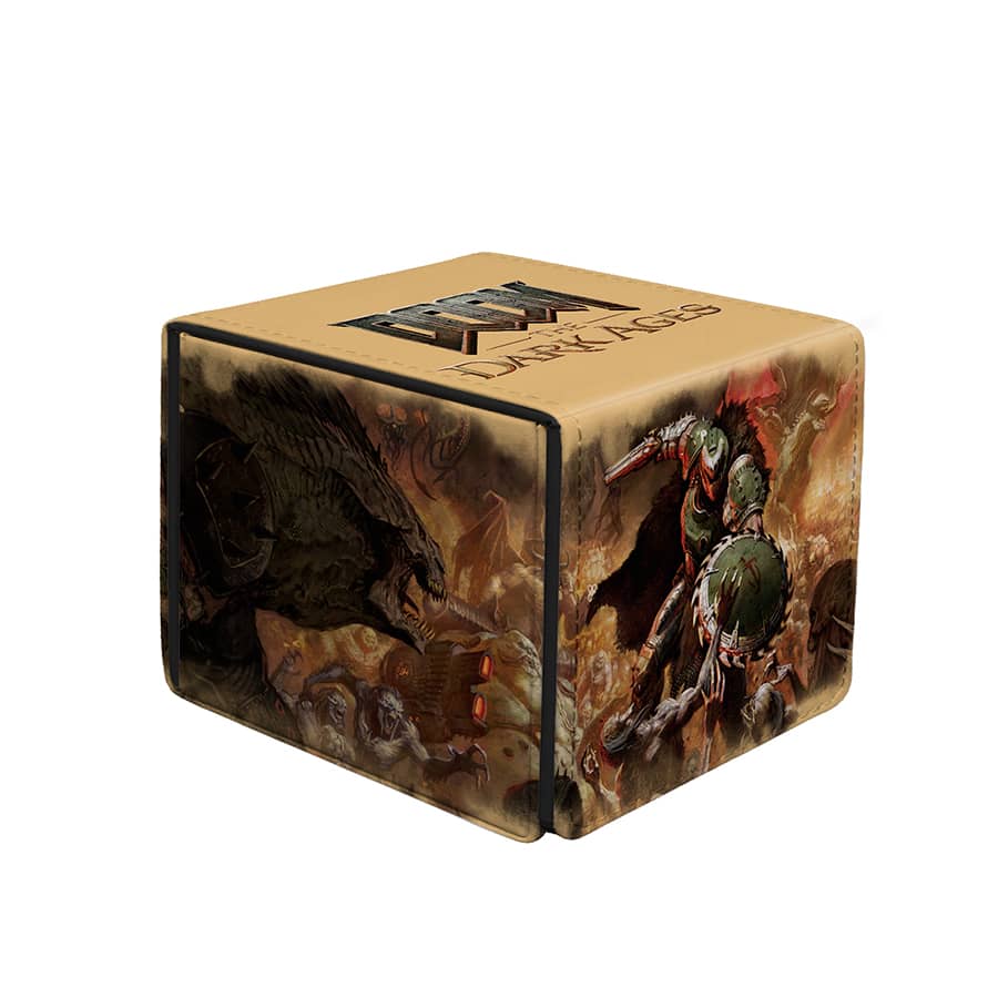 Ultra Pro: Doom: The Dark Age (Bethesda): Doom Onslaught Alcove Edge Deck Box 1 Pre-Order