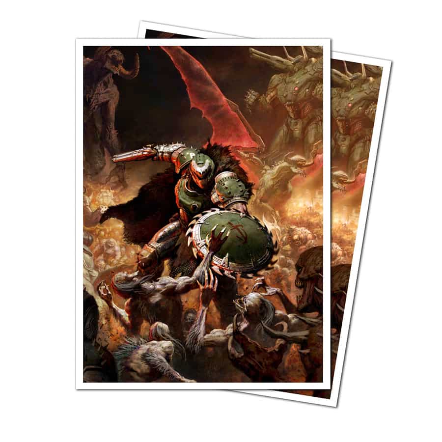 Ultra Pro: Doom: The Dark Age (Bethesda): Doom 105Ct Apex Deck Protector Sleeves 1 Pre-Order