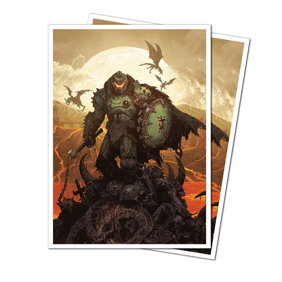 Ultra Pro: Doom: The Dark Age (Bethesda): Doom 105Ct Apex Deck Protector Sleeves 2 Pre-Order