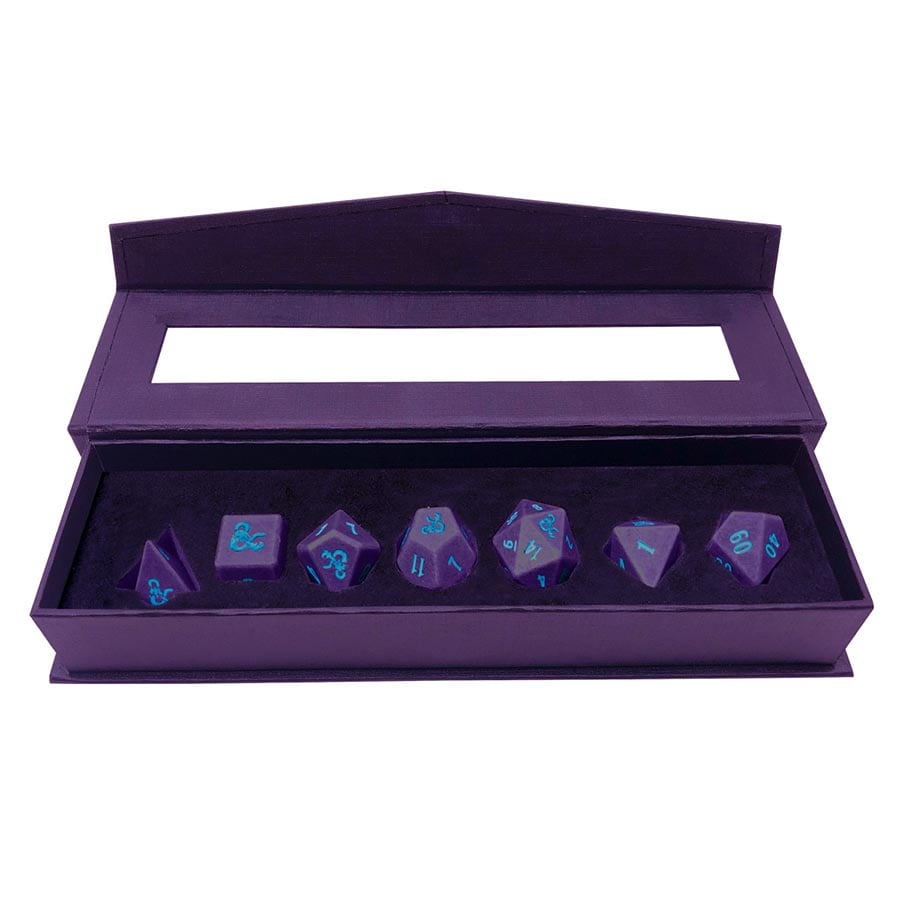 Ultra Pro -  Dungeon And Dragons - Dungeons And Dragons: Heavy Metal Dice: Phandelver Campaign Royal Purple And Sky Blue 7Ct Rpg Set