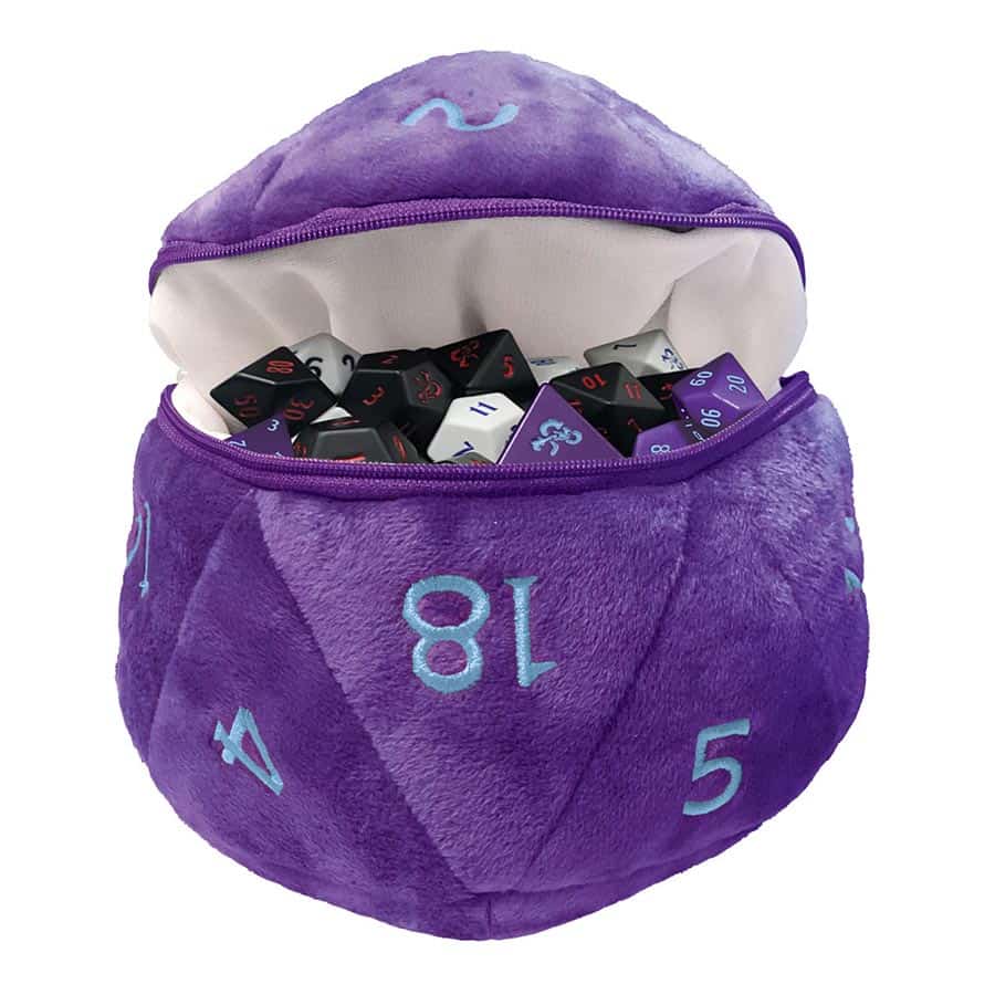 Ultra Pro -  Dungeon And Dragons - Dungeons And Dragons: Plush D20 Dice Bag: Phandelver Campaign Royal Purple And Sky Blue