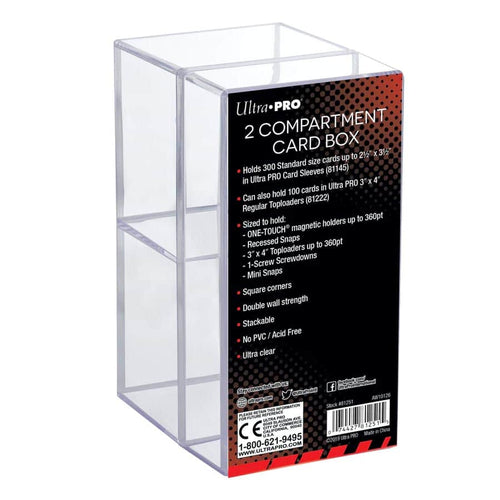 Ultra Pro: Box - 2 Compartment Card Storage Clear 81251