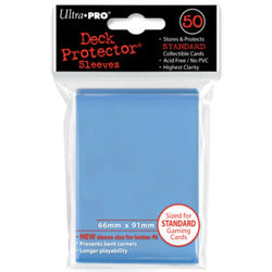Gaming Card Sleeve - Ultra Pro: Pro-Gloss Standard Deck Protector - Light Blue 50Ct