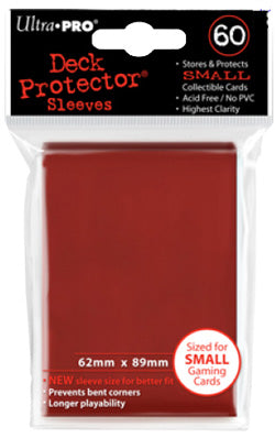 Gaming Card Sleeve - Ultra Pro:Pro-Gloss Small Deck Protector- Red 60Ct