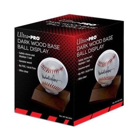 Memorabilia - Ultra Pro: Baseball Display - Dark Wood Base 81675