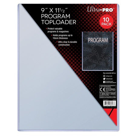 Magazine - Ultra Pro: Toploader - 9X11 1/2 Thick Program Size 82317