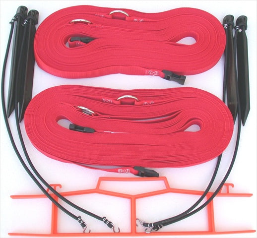 Home Court M817NARS 8 Meter Red 1-inch Non-adjustable Web Courtlines