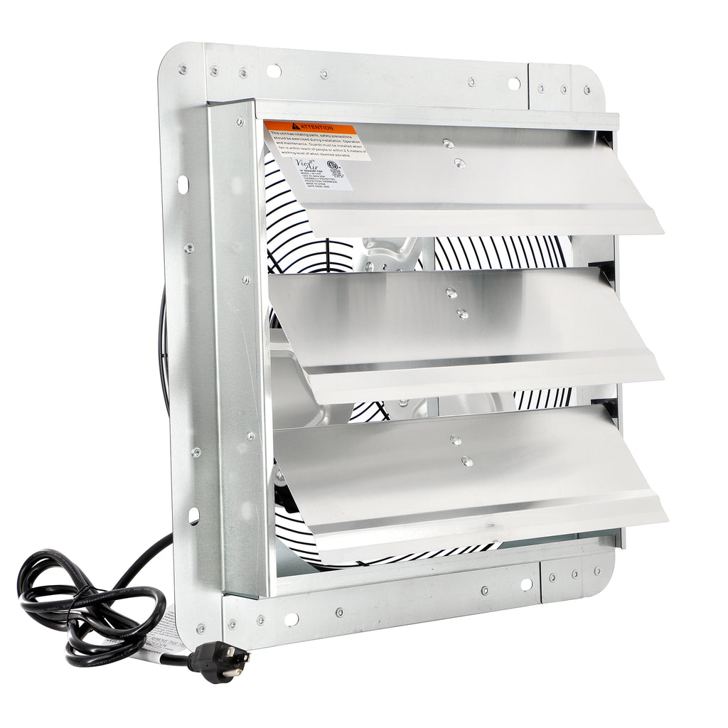 Vie Air  12 Inch Shutter Exhaust Fan with Power Cord