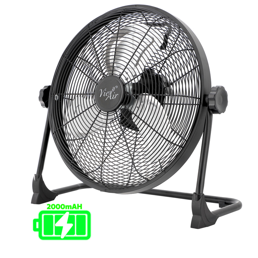 Vie Air  16 Inch Rechargeable Indoor/Outdoor Floor Fan (IPX4 Rated)