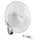 Vie Air  16 Inch 3 Speed Plastic Wall Fan with Remote Control in White