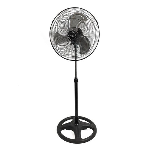 Vie Air  18 Inch Industrial Heavy Duty Pedestal Oscillating Metal Stand Fan