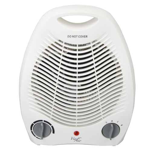 Vie Air  1500W Portable 2 Settings White Office Fan Heater with Adjustable Thermostat