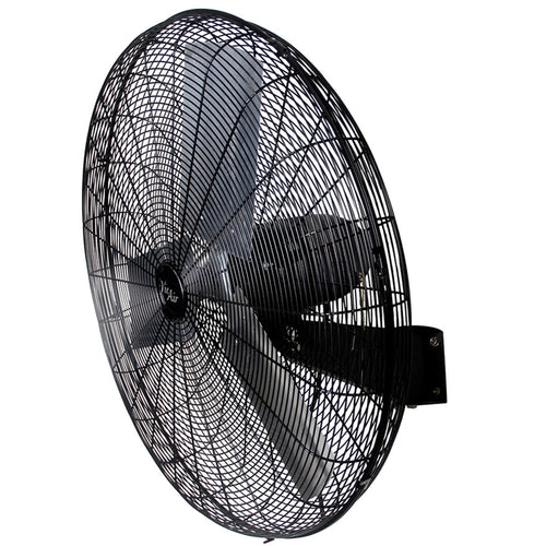 Vie Air The  30 Inch Tilting Wall Mountable Heavy Duty Commercial Strength Oscillating Fan with 3 Speed Motor in Black