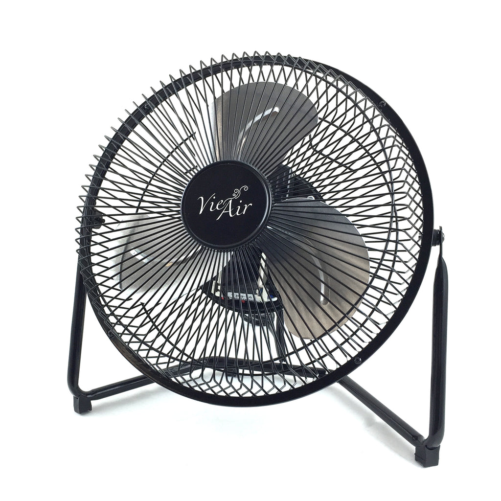 Vie Air  9 Inch High Velocity Tilting 3 Speed Metal Floor Fan