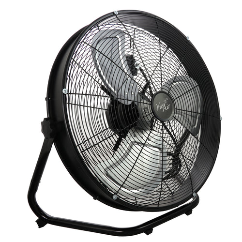 Vie Air  20 Inch 3 Speed Motor Metal Floor Drum Fan in Black