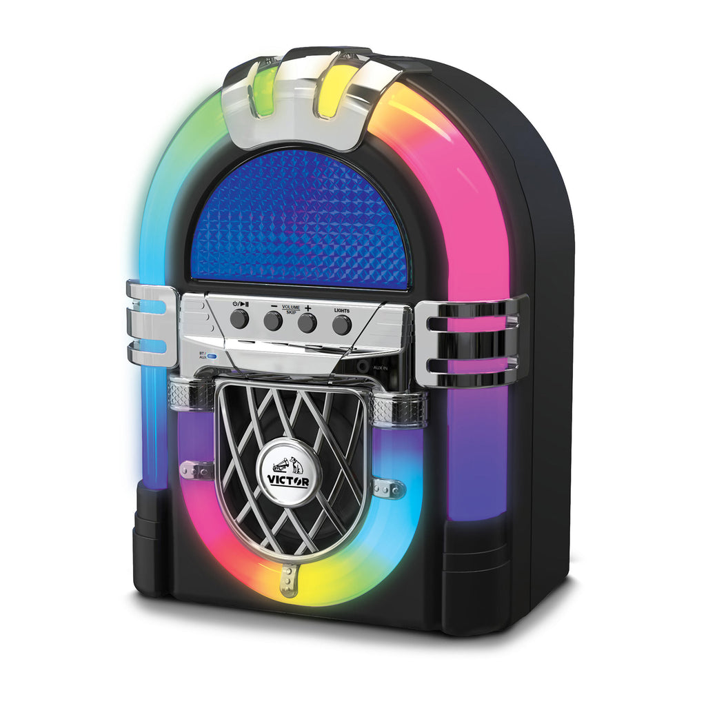 Victor  Mini Bluetooth Jukebox with Multicolor LED Lighting