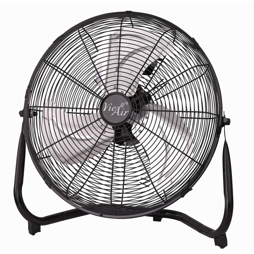 Vie Air  14'' Industrial High Velocity Heavy Duty Metal Floor Fan with 3 Speed Settings - Factory Reconditioned