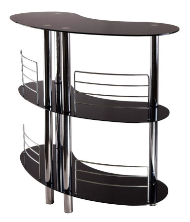 WinsomeTrading 93347 Martini Entertainment Bar - Black -  Metal