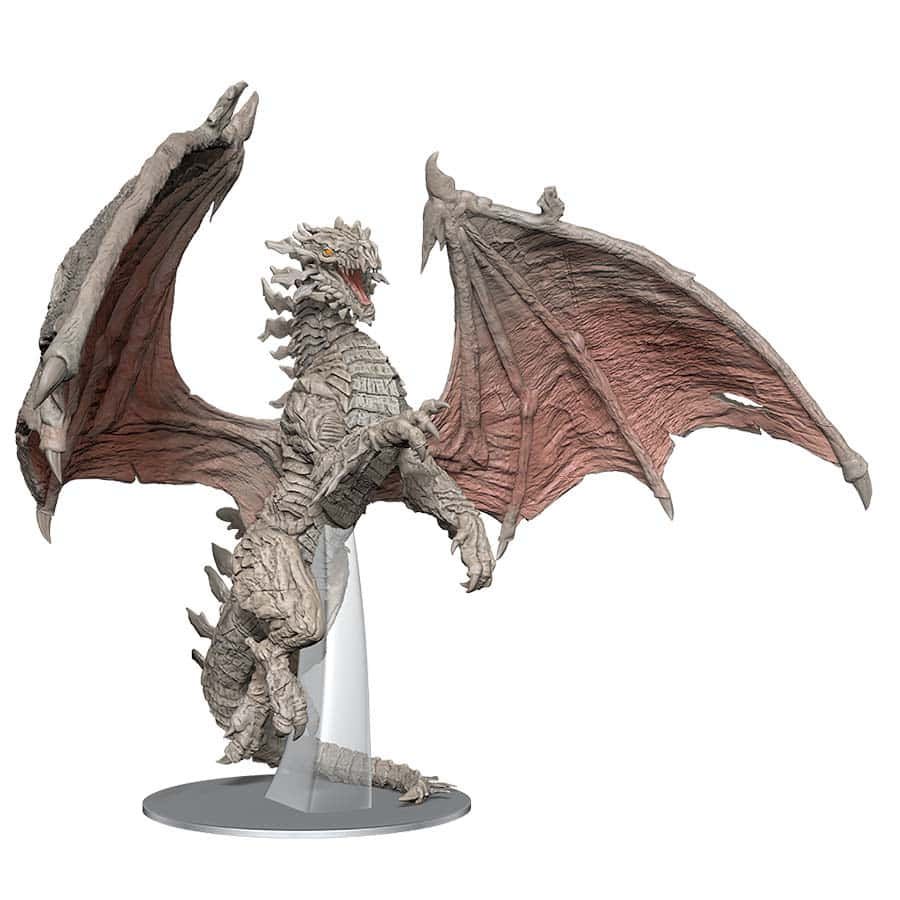Wizkids -  Dungeons And Dragons Miniatures: Icons Of The Realms: Adult Lunar Dragon Premium Figure