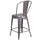 24'' High Clear Coated Indoor Counter Height Stool with Back - Flash Furniture